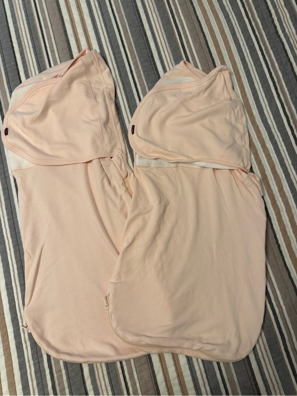 Light Pink Baby Sleep Sacks - Twin Pack